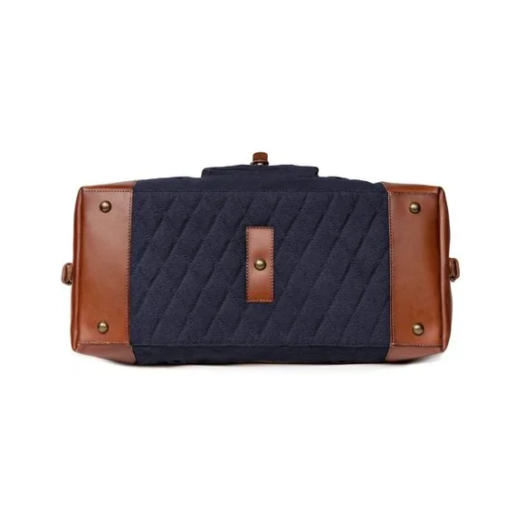 DRAKENSBERG Travel bag Sam Navy Bluehandmade vintage weekender